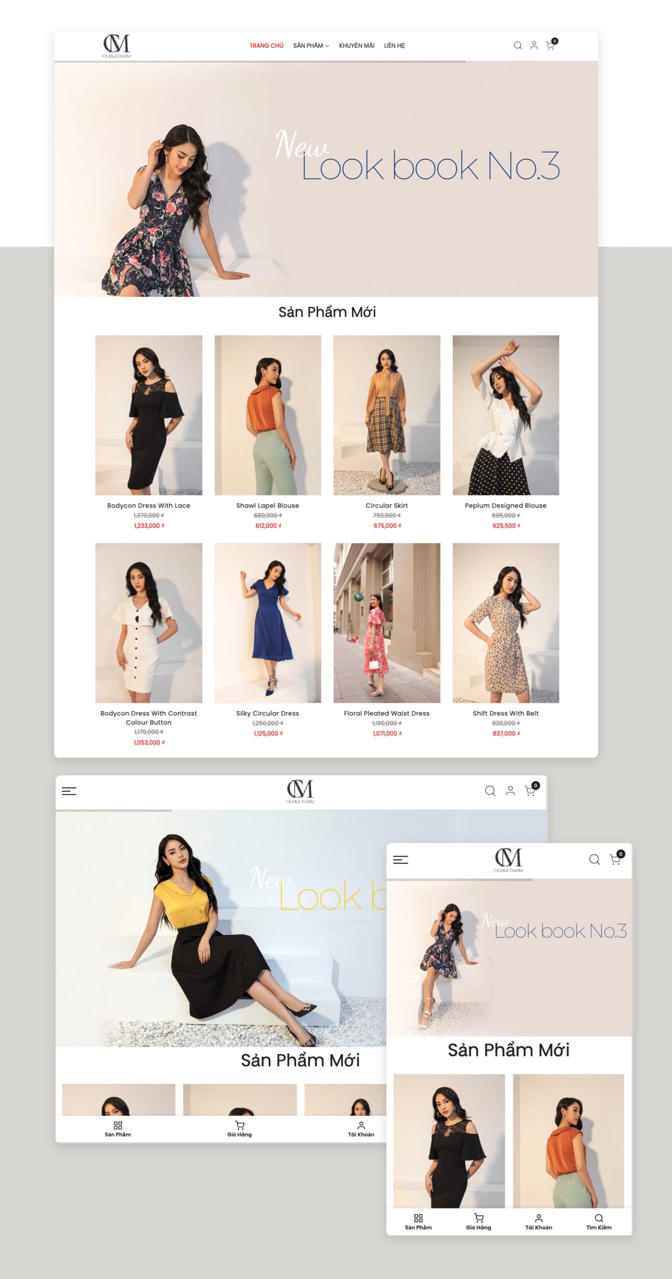 Website Claramare — desktop